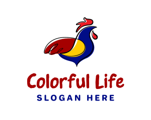 Colorful Chicken Restaurant logo design