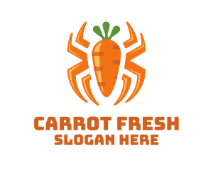 Orange Carrot Spider logo design