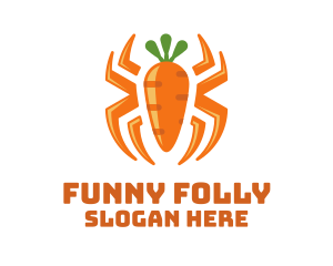 Orange Carrot Spider logo design