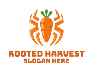 Orange Carrot Spider logo design