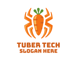 Orange Carrot Spider logo design