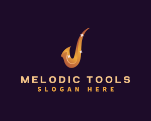 Saxophone Music Instrument logo