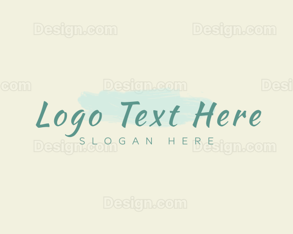 Elegant Spa Paint Brush Logo