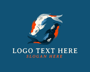 Oriental Koi Fish logo