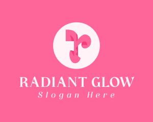 Pink Fashion Letter R logo design