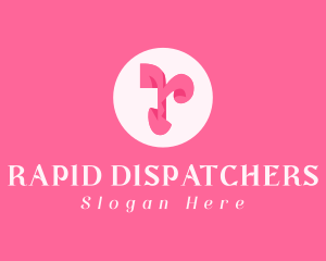 Pink Fashion Letter R logo design