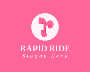 Pink Fashion Letter R logo design