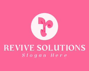 Pink Fashion Letter R logo design