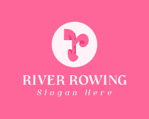 Pink Fashion Letter R logo design