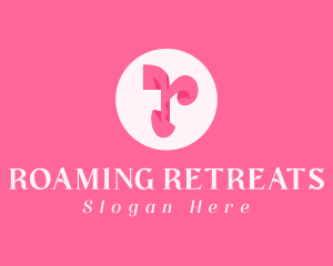 Pink Fashion Letter R logo design