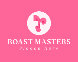 Pink Fashion Letter R logo design