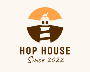 Light House Ice Cream  logo design