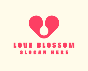 Pink Lovely Heart  logo design