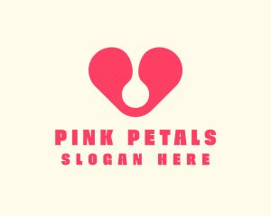 Pink Lovely Heart  logo design