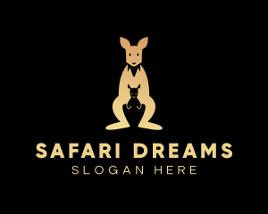 Kangaroo Joey Safari logo design