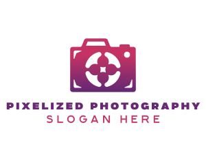 Gradient Camera Shutter logo design