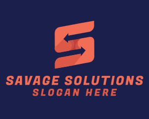 Arrow Logistics Letter S logo design