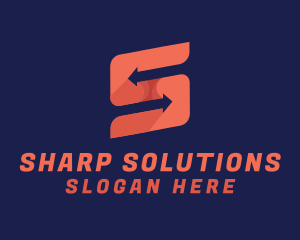 Arrow Logistics Letter S logo design