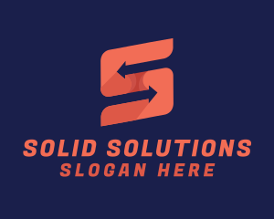 Arrow Logistics Letter S logo design