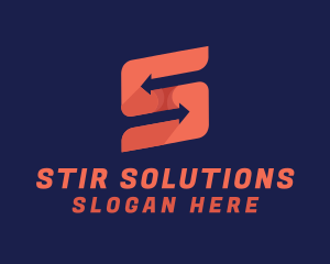 Arrow Logistics Letter S logo design