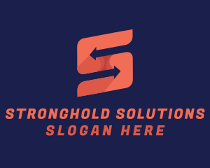 Arrow Logistics Letter S logo design