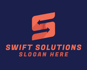 Arrow Logistics Letter S logo design