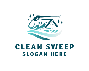 Clean House Pressure Washer  logo design