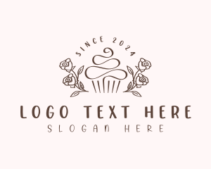 Cupcake Bakery Floral logo