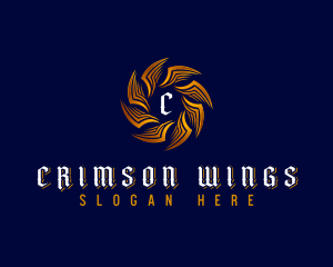 Elegant Aviation Wings logo design