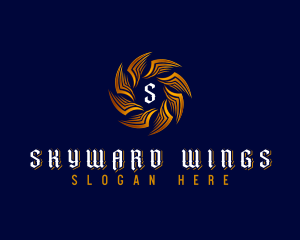 Elegant Aviation Wings logo design