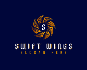 Elegant Aviation Wings logo design