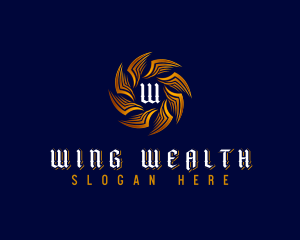 Elegant Aviation Wings logo design