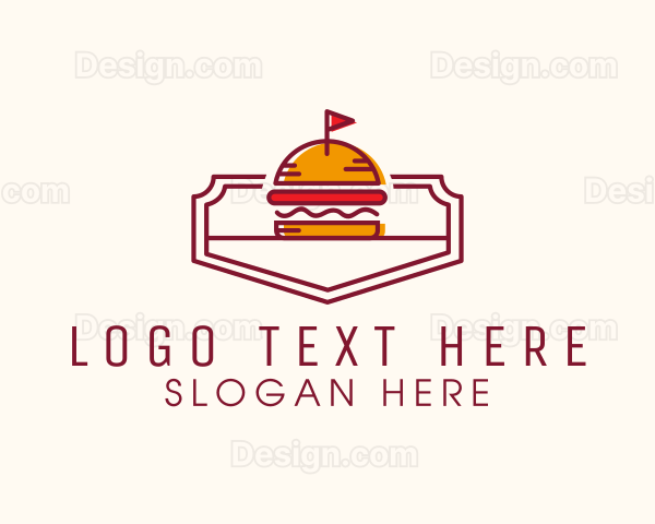 Hamburger Flag Diner Logo