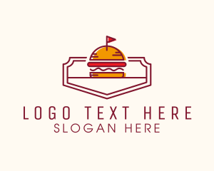 Hamburger Flag Diner Logo