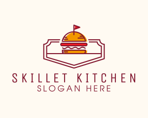 Hamburger Flag Diner logo design