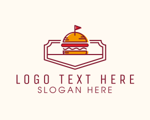 Hamburger - Hamburger Flag Diner logo design