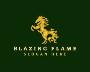 Fiery Stallion Horse logo