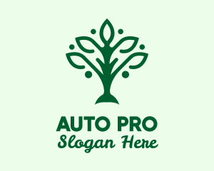 Green Nature Tree  Logo