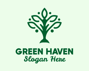 Green Nature Tree  logo