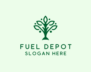 Natural Tree Plant logo design