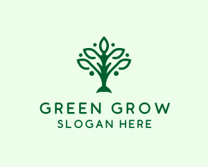 Natural Tree Plant logo design