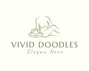 Nude Woman Body logo design