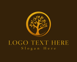 Essential - Nature Golden Tree logo design