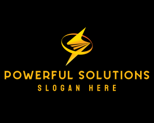 Lightning Bolt Power logo design