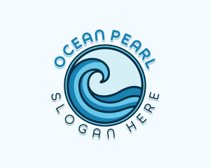 Ocean Beach Wave logo design