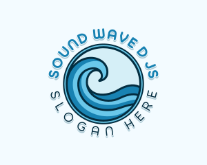 Ocean Beach Wave logo design