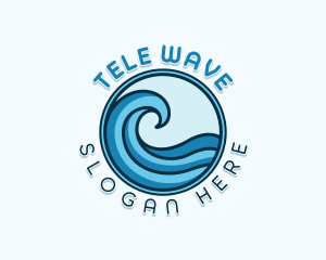 Ocean Beach Wave logo design