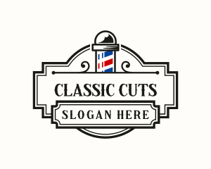 Barber Pole Grooming logo