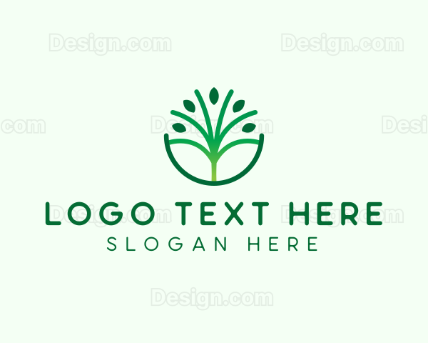 Landscaping Tree Eco Logo