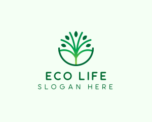 Landscaping Tree Eco logo design